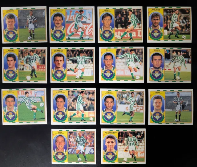 14 Cromos Liga 1996-1997 Real Betis