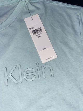 Camiseta Calvin Klein - L - Verde Agua