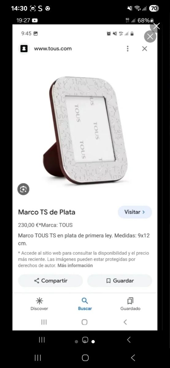 Marco Tous plata - 9x12cm