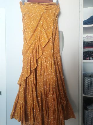 Espectacular falda pareo hippy boho flamenca