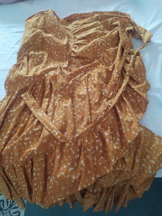 Espectacular falda pareo hippy boho flamenca