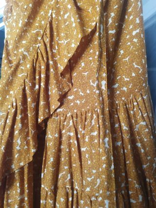 Espectacular falda pareo hippy boho flamenca