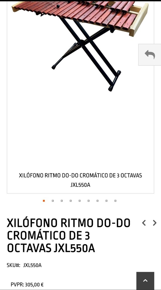 Xilófono 37 Barras, 3 Octavas.