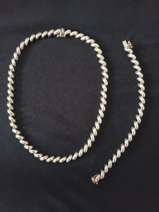Collar y pulsera plata 925 italiana