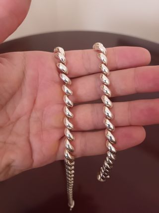 Collar y pulsera plata 925 italiana