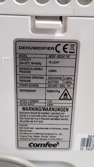 Deshumidificador Comfee - P26Y0514