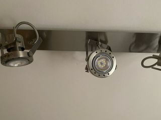 Lampara techo 4 focos metalica