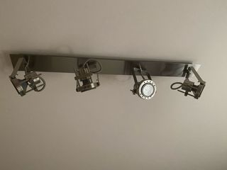 Lampara techo 4 focos metalica