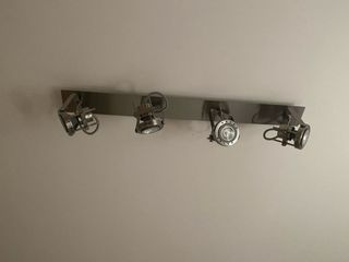 Lampara techo 4 focos metalica