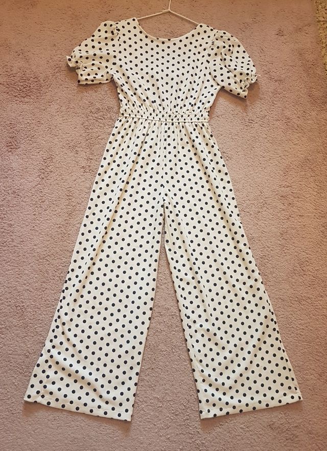 Mono Zara lunares blanco y negro