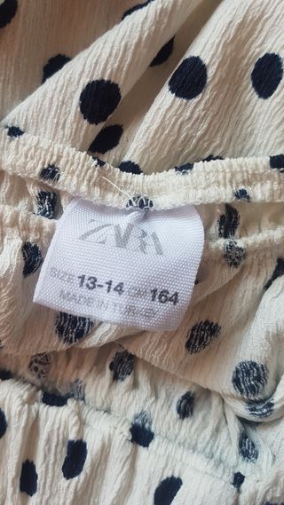 Mono Zara lunares blanco y negro