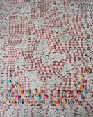 Copertina uncinetto cotone misure 94x78 circa