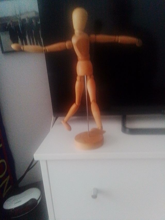 Manichino in legno articolato regolabile marrone