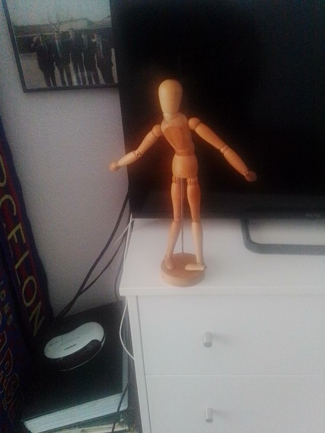 Manichino in legno articolato regolabile marrone