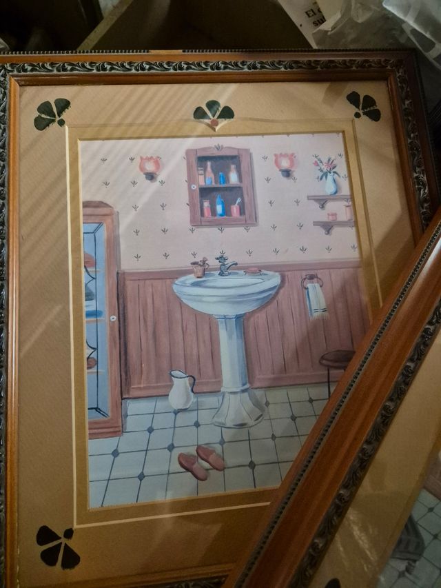 Cuadros vintage baño #retro