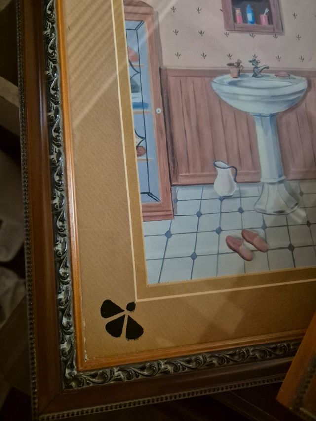 Cuadros vintage baño #retro