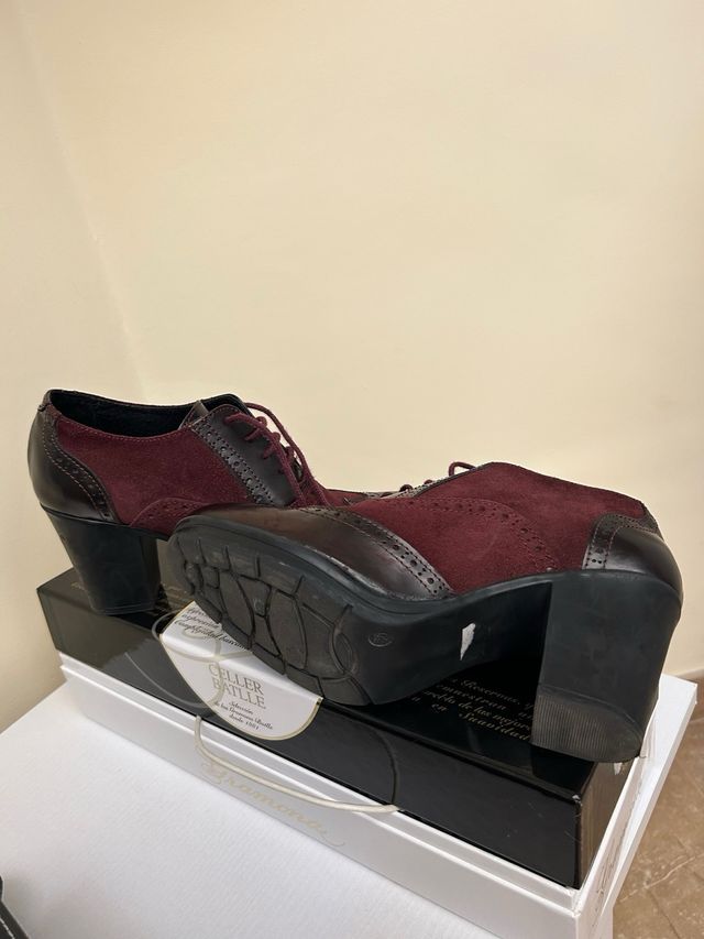 Zapatos  tacón-burdeos