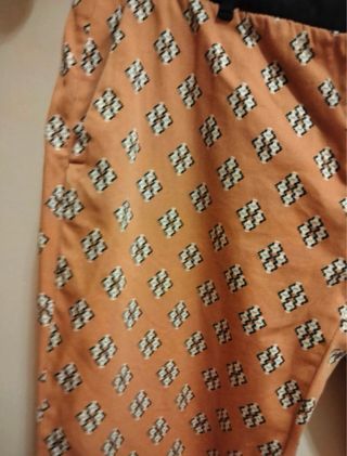 Pantalón Zara estampado naranja - M