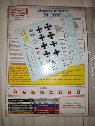 Aereo Kit Bf-109E-3 AZ Model 1:72