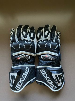 Guantes moto FIVE blanco-negro