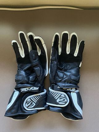 Guantes moto FIVE blanco-negro