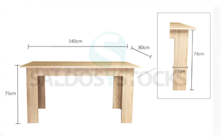 Mesa extensible blanca + 6 sillas