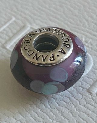 Charm Pandora ORIGINAL Murano Flor morado y azul