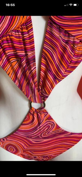 Costume intero Amir Slama rosso e rosa