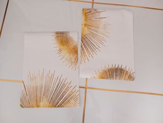 Papel pintado dorado - Decoración
