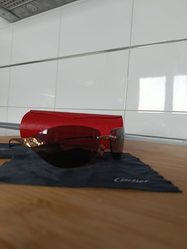 Gafas de sol Cartier - Marrón Dorado