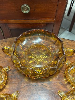 Conjunto frutero con cuencos cristal Murano