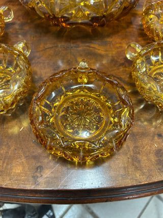 Conjunto frutero con cuencos cristal Murano