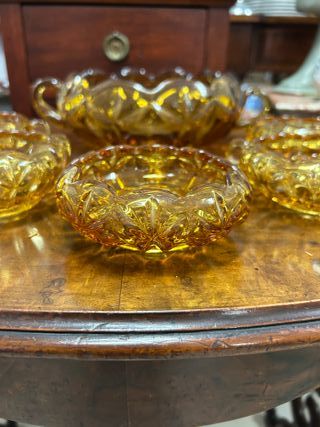 Conjunto frutero con cuencos cristal Murano