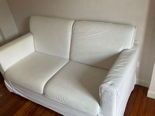 Sofá blanco 2 plazas 