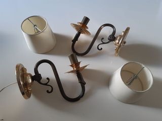 NUOVA Coppia di lampade da parete in bronzo