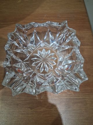 Cenicero vintage cristal tallado