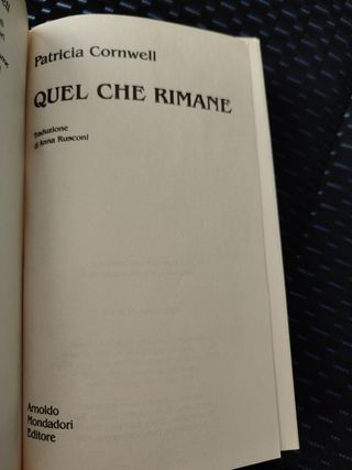 Libro Quel che rimane di Patricia Cornwell 