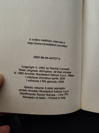 Libro Quel che rimane di Patricia Cornwell 