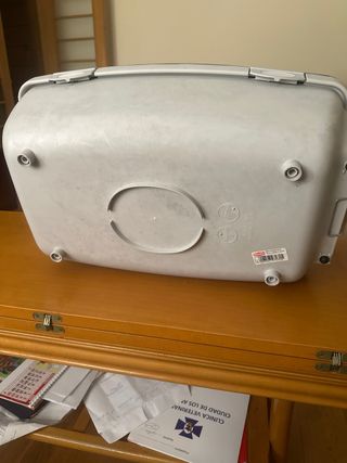 Transportín perro gris y negro