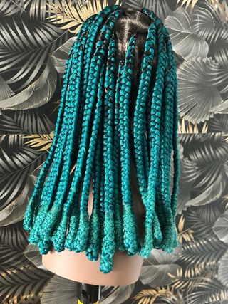 Peluca trenzas Teal-Negra