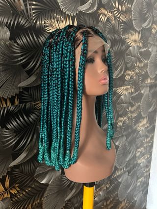Peluca trenzas Teal-Negra