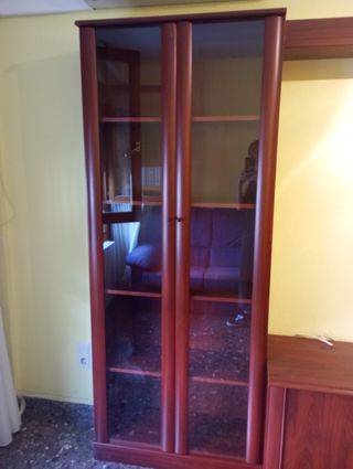 Mueble librería madera marrón