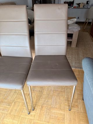 4 sillas comedor - Marrón