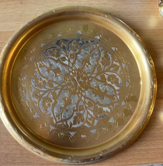 Set caffè in metallo dorato