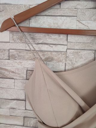 Vestido beige verano mujer