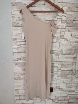Vestido beige verano mujer