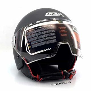 Casco moto Nzi Jet Vintage negro