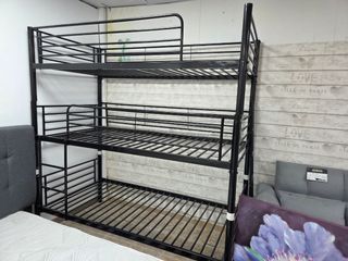 Litera triple metálica negra