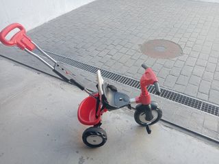 Triciclo infantil con barra parental y parasol