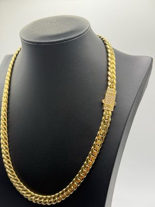 Ref246 Cadena Cubana de oro de 18k 